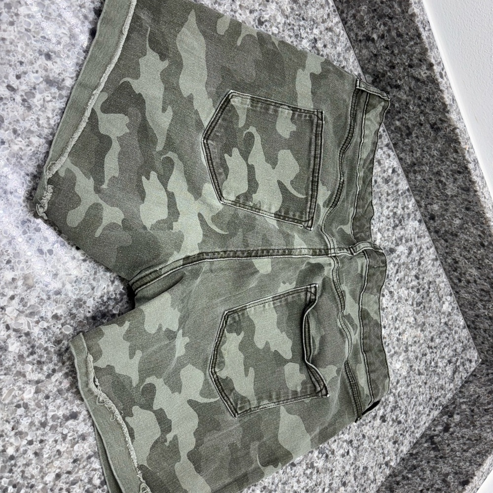 Camouflage Denim Shorts by Sonoma